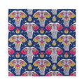 Indian Floral Elephant Pattern Print Silk Bandana