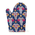 Indian Floral Elephant Pattern Print Single Oven Mitt
