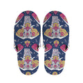 Indian Floral Elephant Pattern Print Slippers