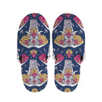 Indian Floral Elephant Pattern Print Slippers