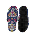 Indian Floral Elephant Pattern Print Slippers