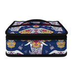 Indian Floral Elephant Pattern Print Small Lunch Bag