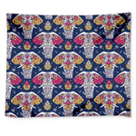 Indian Floral Elephant Pattern Print Tapestry
