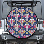 Indian Floral Elephant Pattern Print Tire Cover