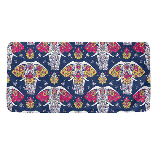 Indian Floral Elephant Pattern Print Towel