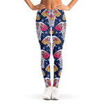 Indian Floral Elephant Pattern Print Women's Leggings