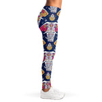 Indian Floral Elephant Pattern Print Women's Leggings
