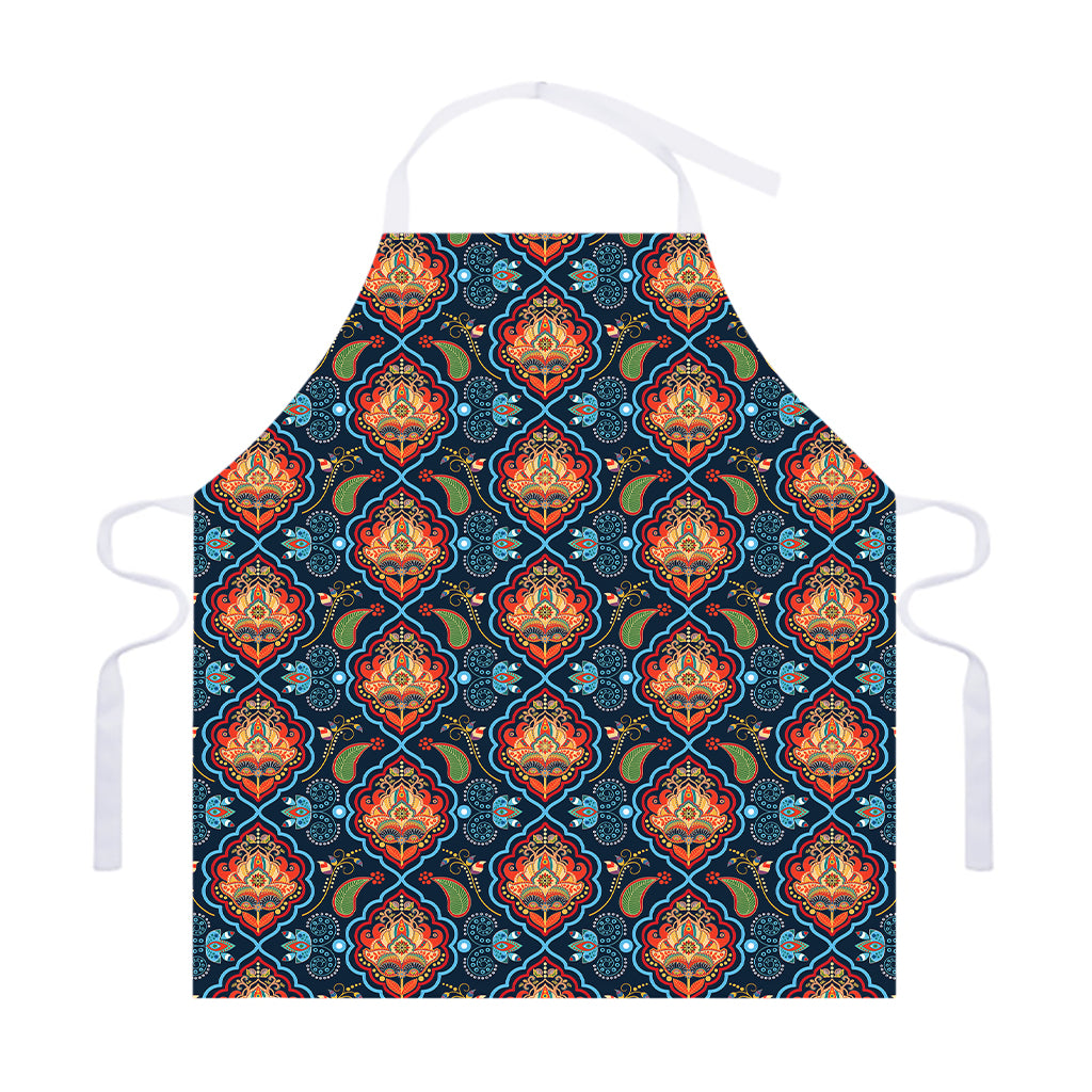 Indian Floral Paisley Pattern Print Adjustable Apron