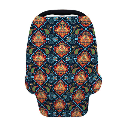 Indian Floral Paisley Pattern Print Baby Seat Cover