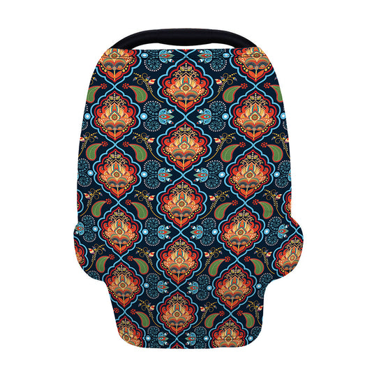 Indian Floral Paisley Pattern Print Baby Seat Cover