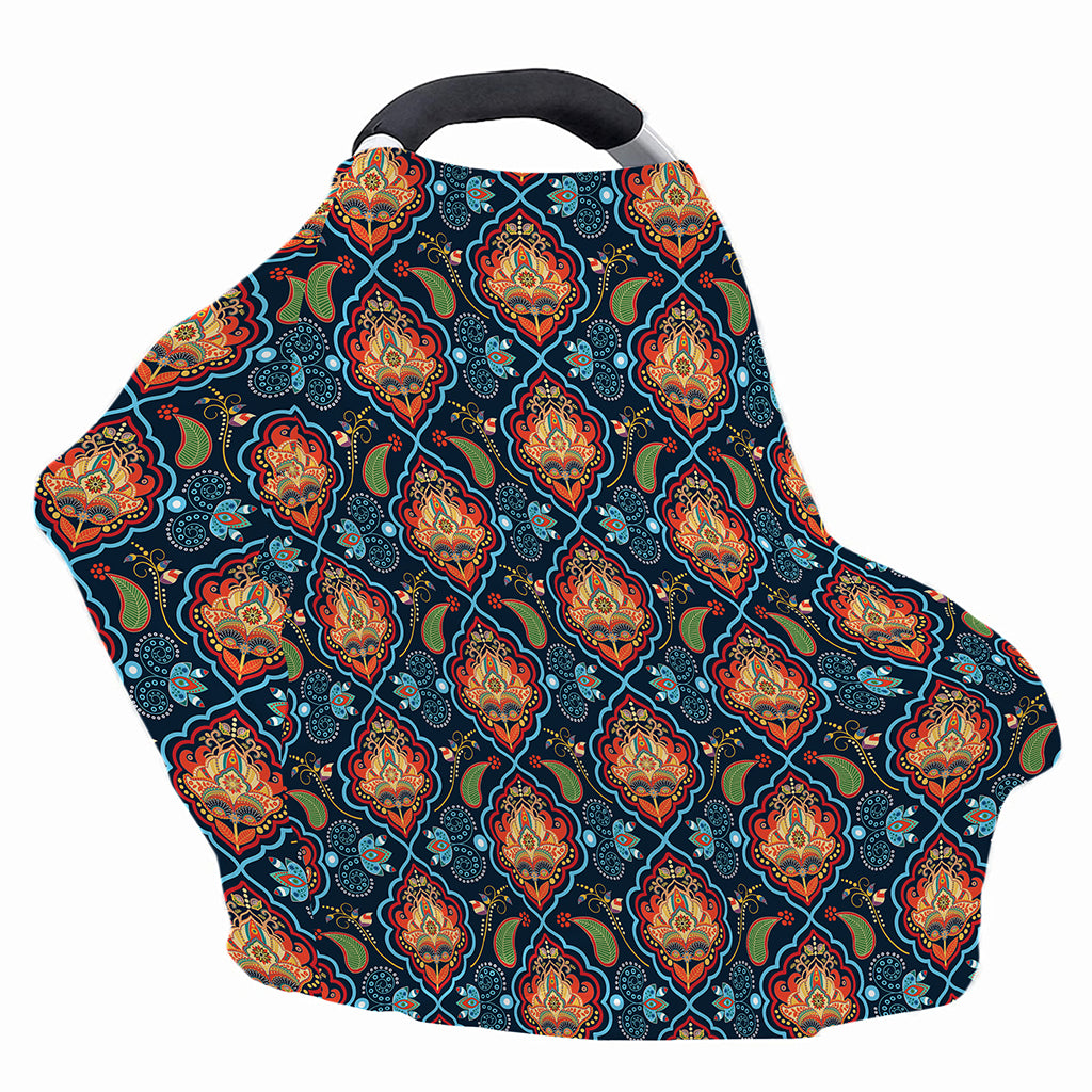 Indian Floral Paisley Pattern Print Baby Seat Cover