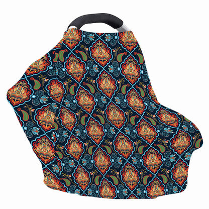 Indian Floral Paisley Pattern Print Baby Seat Cover