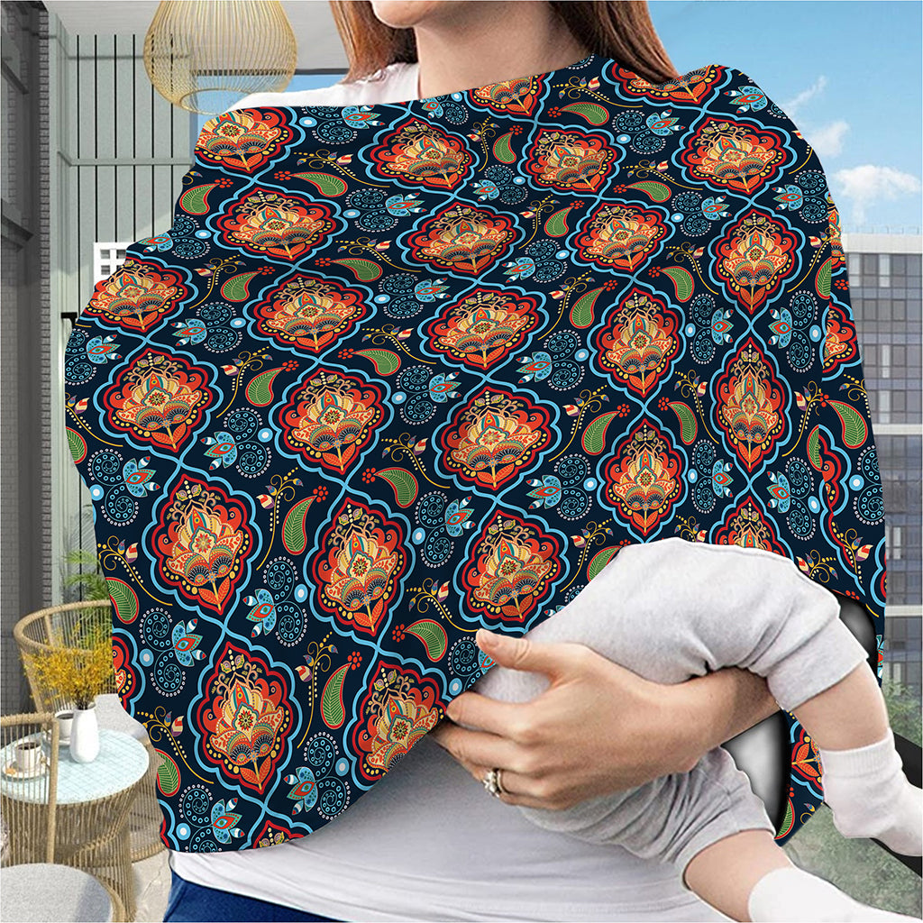 Indian Floral Paisley Pattern Print Baby Seat Cover