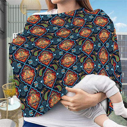 Indian Floral Paisley Pattern Print Baby Seat Cover