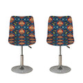 Indian Floral Paisley Pattern Print Bar Stool Covers
