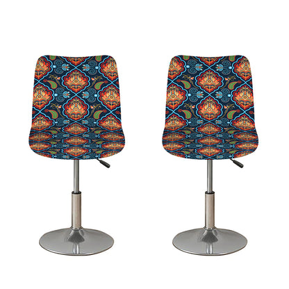 Indian Floral Paisley Pattern Print Bar Stool Covers