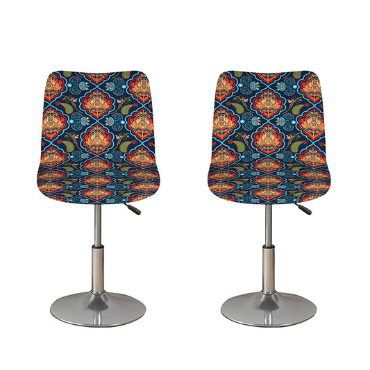 Indian Floral Paisley Pattern Print Bar Stool Covers