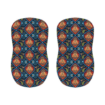 Indian Floral Paisley Pattern Print Bar Stool Covers