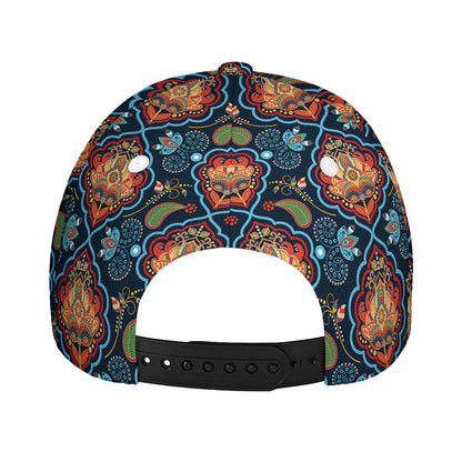 Indian Floral Paisley Pattern Print Baseball Cap