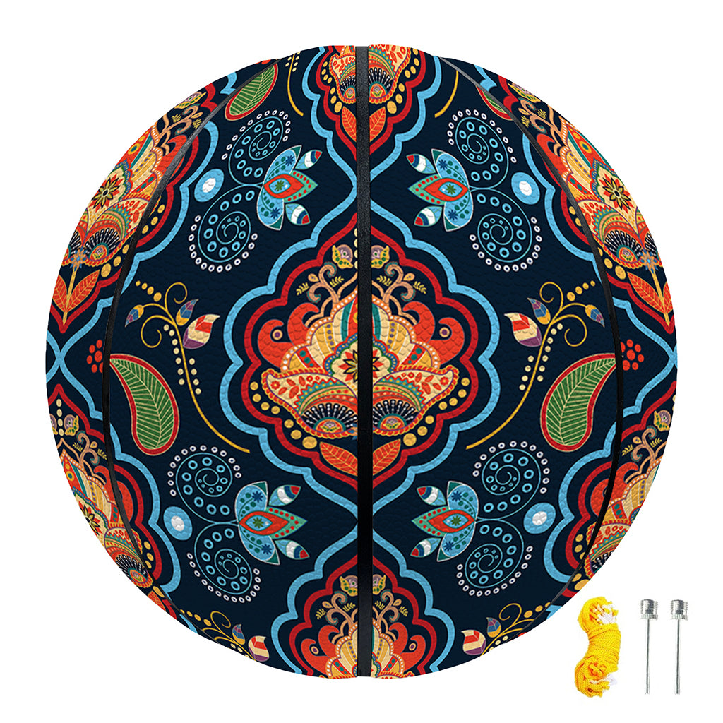 Indian Floral Paisley Pattern Print Basketball