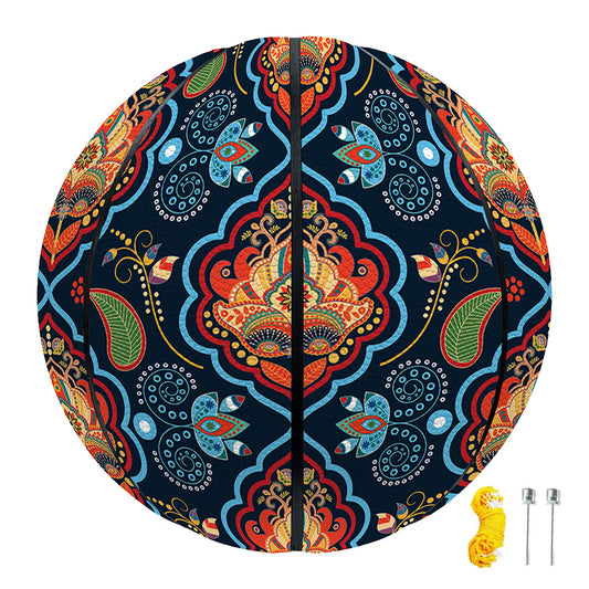 Indian Floral Paisley Pattern Print Basketball