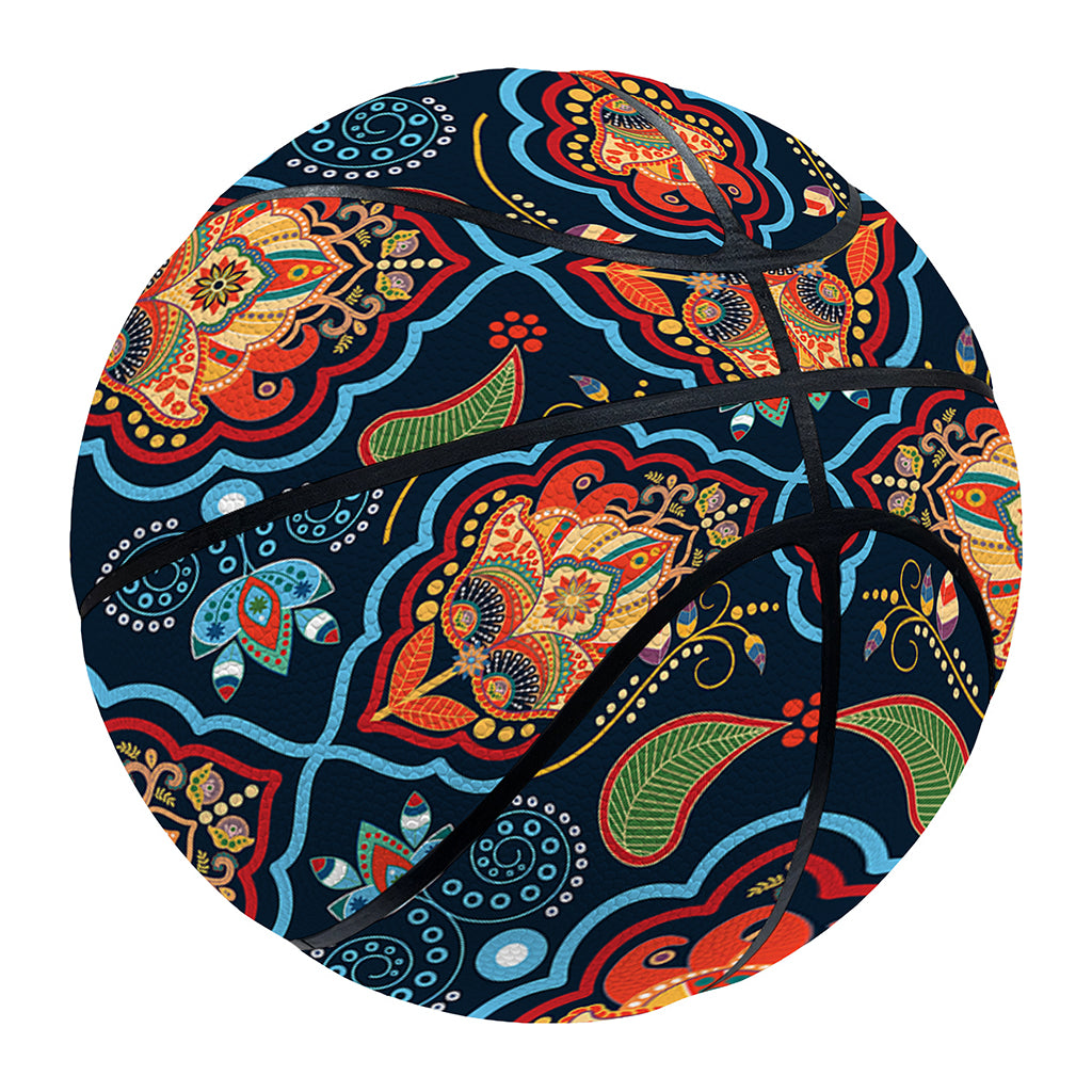 Indian Floral Paisley Pattern Print Basketball