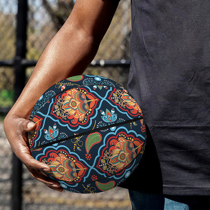 Indian Floral Paisley Pattern Print Basketball