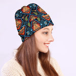 Indian Floral Paisley Pattern Print Beanie
