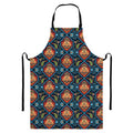 Indian Floral Paisley Pattern Print Bib Apron With Pocket