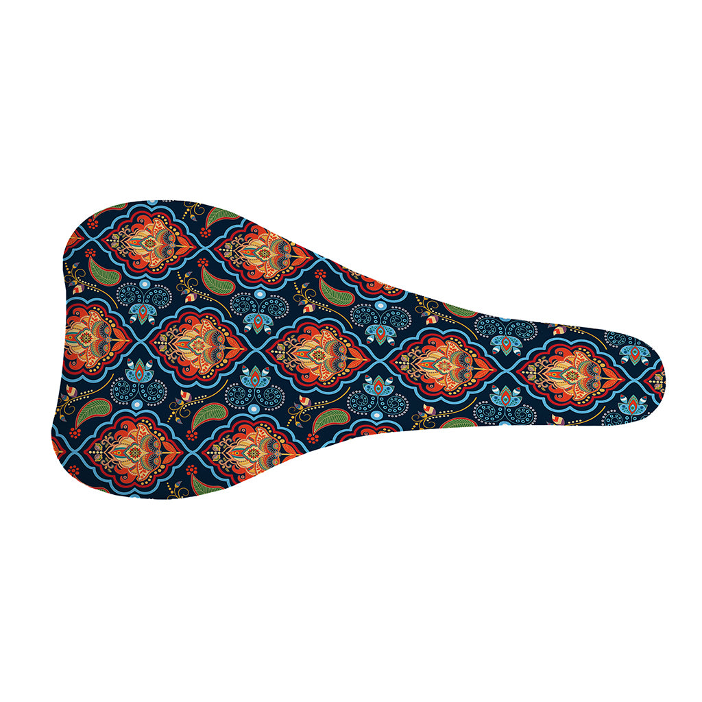 Indian Floral Paisley Pattern Print Bicycle Seat Cover