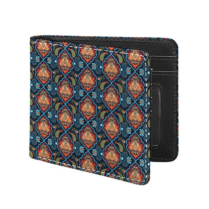 Indian Floral Paisley Pattern Print Bifold Wallet