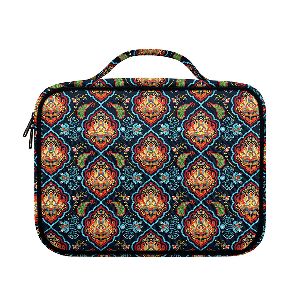 Indian Floral Paisley Pattern Print Briefcase Bible Bag
