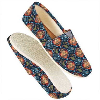 Indian Floral Paisley Pattern Print Casual Shoes