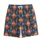 Indian Floral Paisley Pattern Print Cotton Shorts