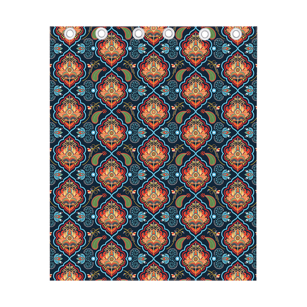 Indian Floral Paisley Pattern Print Curtain
