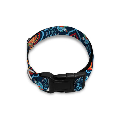Indian Floral Paisley Pattern Print Dog Collar