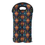 Indian Floral Paisley Pattern Print Double Neoprene Wine Tote