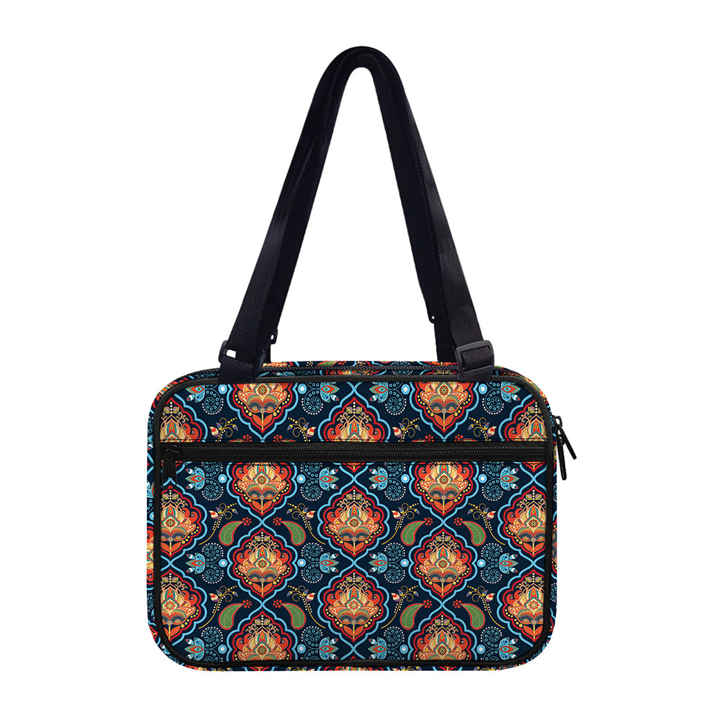 Indian Floral Paisley Pattern Print Double Strap Bible Bag