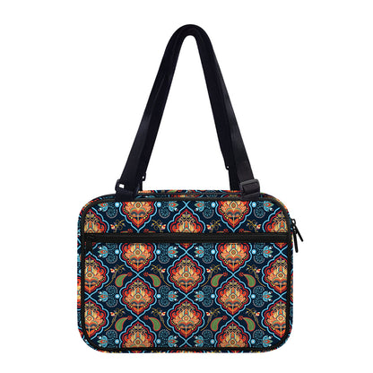 Indian Floral Paisley Pattern Print Double Strap Bible Bag
