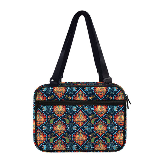 Indian Floral Paisley Pattern Print Double Strap Bible Bag