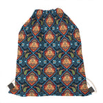 Indian Floral Paisley Pattern Print Drawstring Bag
