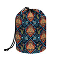 Indian Floral Paisley Pattern Print Drawstring Makeup Bag