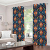 Indian Floral Paisley Pattern Print Extra Wide Grommet Curtains