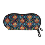 Indian Floral Paisley Pattern Print Glasses Case