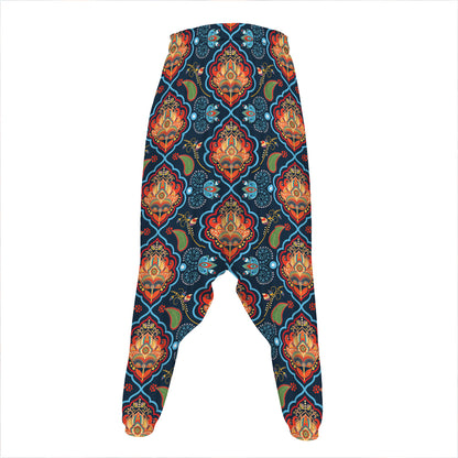 Indian Floral Paisley Pattern Print Hammer Pants