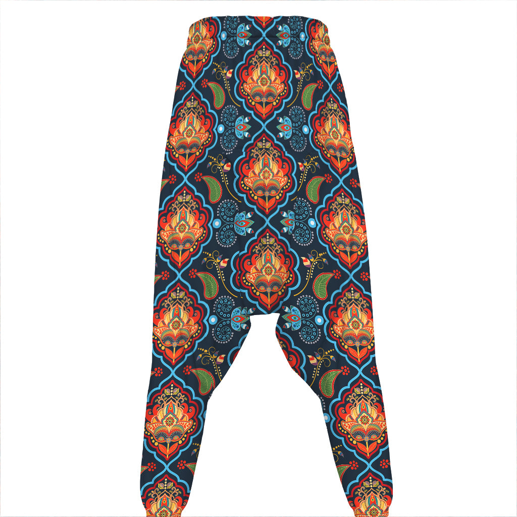 Indian Floral Paisley Pattern Print Hammer Pants