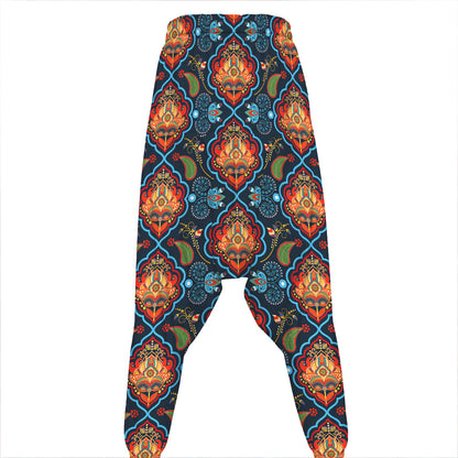 Indian Floral Paisley Pattern Print Hammer Pants