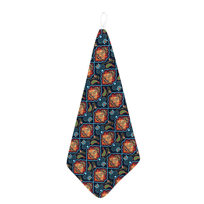 Indian Floral Paisley Pattern Print Hand Towel