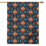 Indian Floral Paisley Pattern Print House Flag