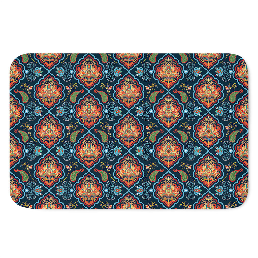 Indian Floral Paisley Pattern Print Indoor Door Mat